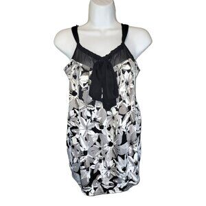Apostrophe Black Gray White Shirt Top Career Blouse Size Medium M
